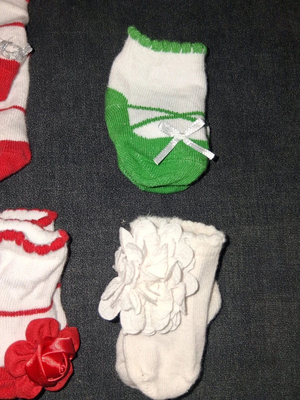 Kids Holiday Red & White Snowman Socks 0-3 Months Bundle